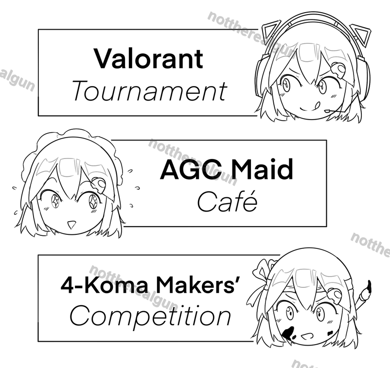 AGC-Chan Club Events Announcement, PR Material Sketch, MUIC (2023)