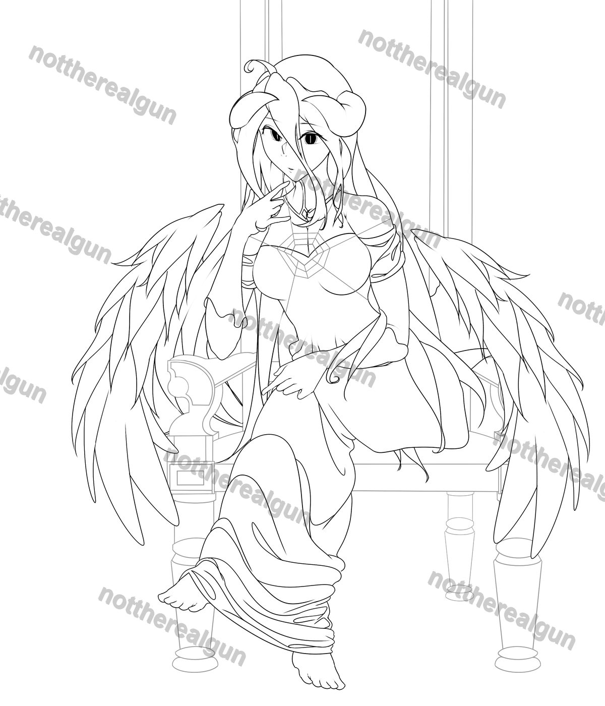 Albedo, Overlord Fan Art (2023)