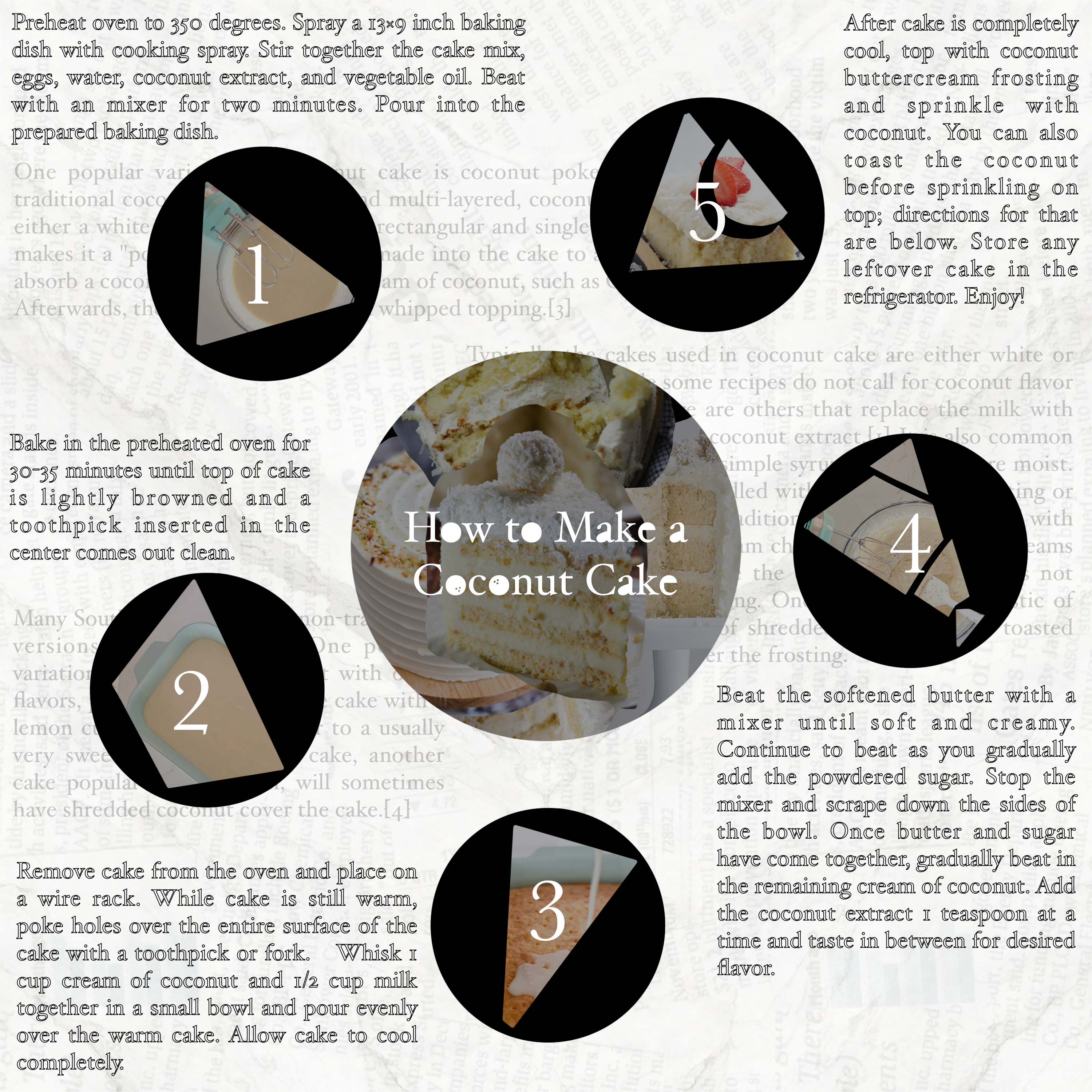How to Make a Coconut Cake Poster, Infographics Course (2023)