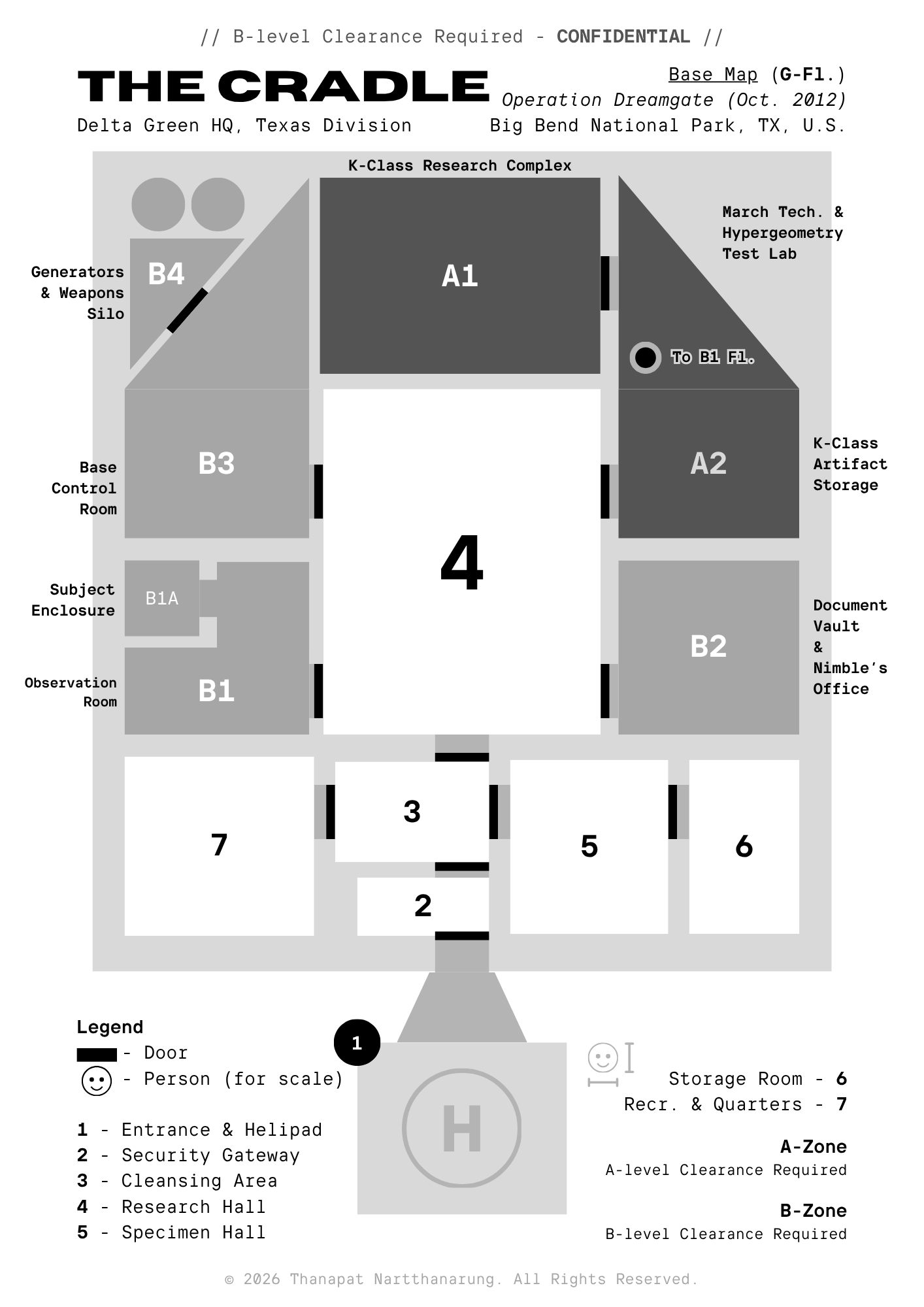 The Cradle: Base, A Custom Delta Green Oneshot Map - Handler's Ver. (2026)